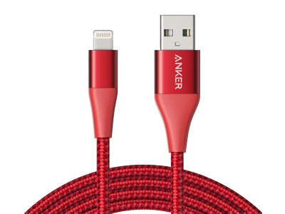 Anker cable lightning power line 90 cm Red